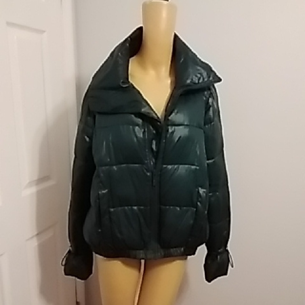 LOFT Deep Green Puffer Jacket